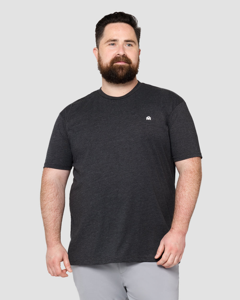 Basic Pure Color Cotton T-shirt Tee for Men