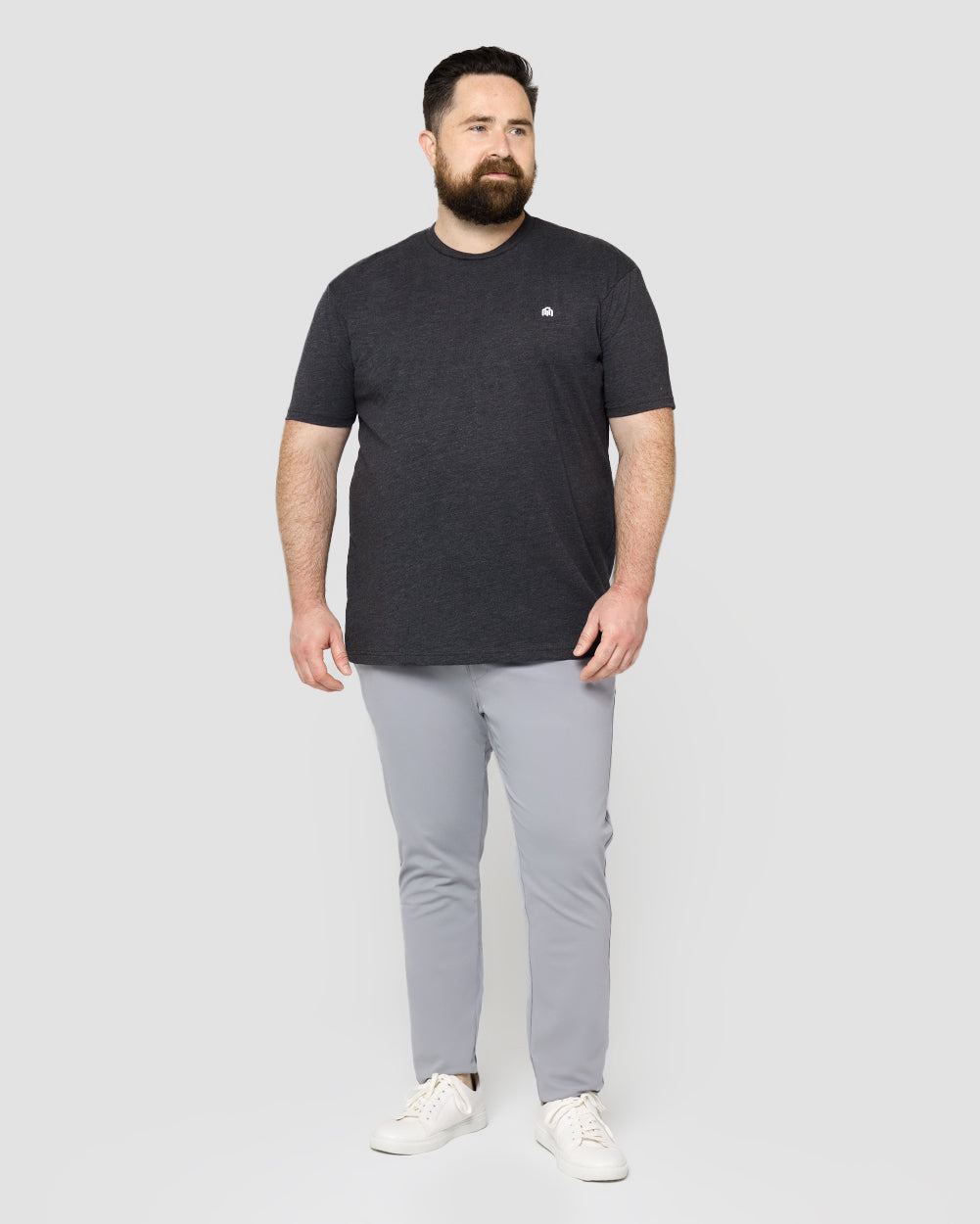 Basic Pure Color Cotton T-shirt Tee for Men