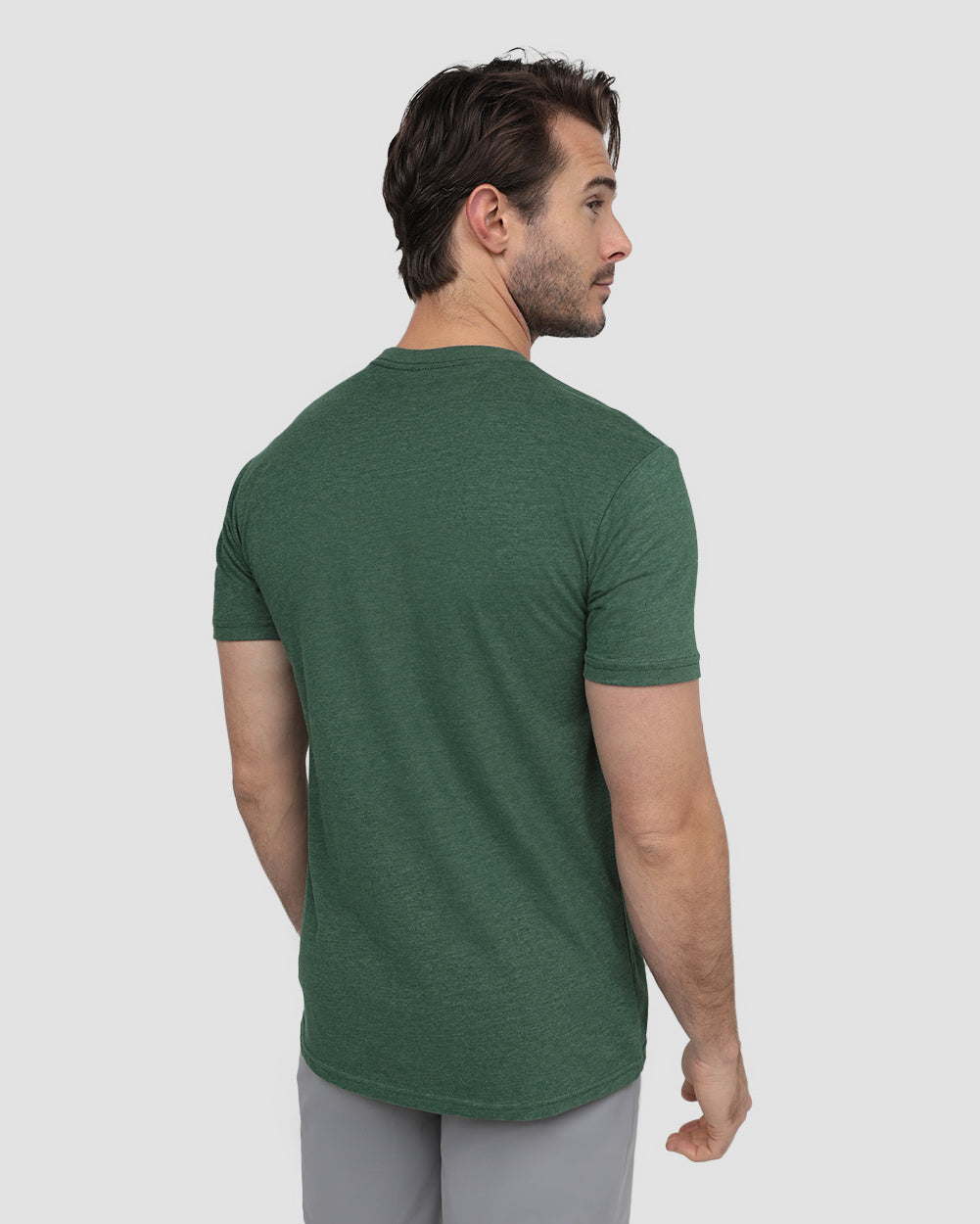 Basic Pure Color Cotton T-shirt Tee for Men