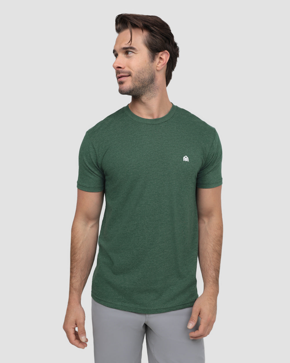 Basic Pure Color Cotton T-shirt Tee for Men