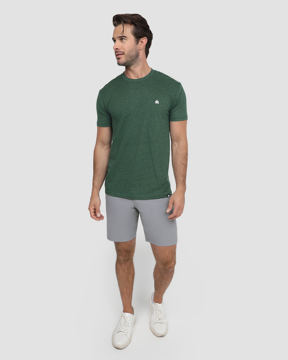 Basic Pure Color Cotton T-shirt Tee for Men