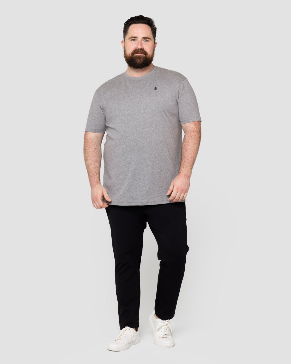 Basic Pure Color Cotton T-shirt Tee for Men