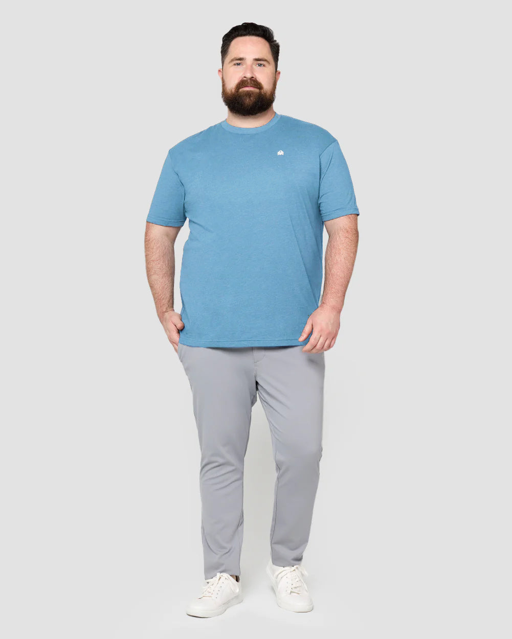 Basic Pure Color Cotton T-shirt Tee for Men