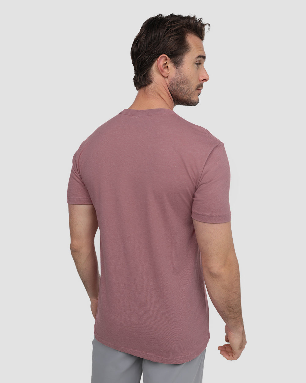 Basic Pure Color Cotton T-shirt Tee for Men