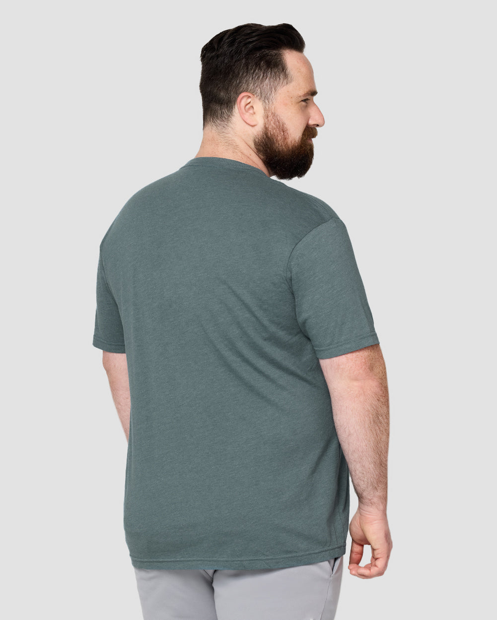 Basic Pure Color Cotton T-shirt Tee for Men