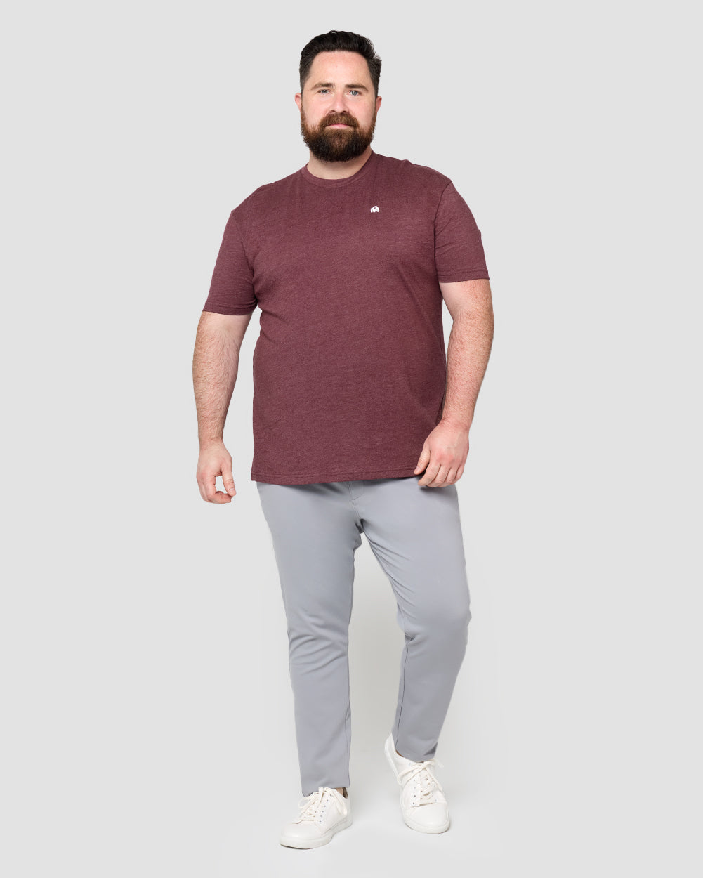 Basic Pure Color Cotton T-shirt Tee for Men