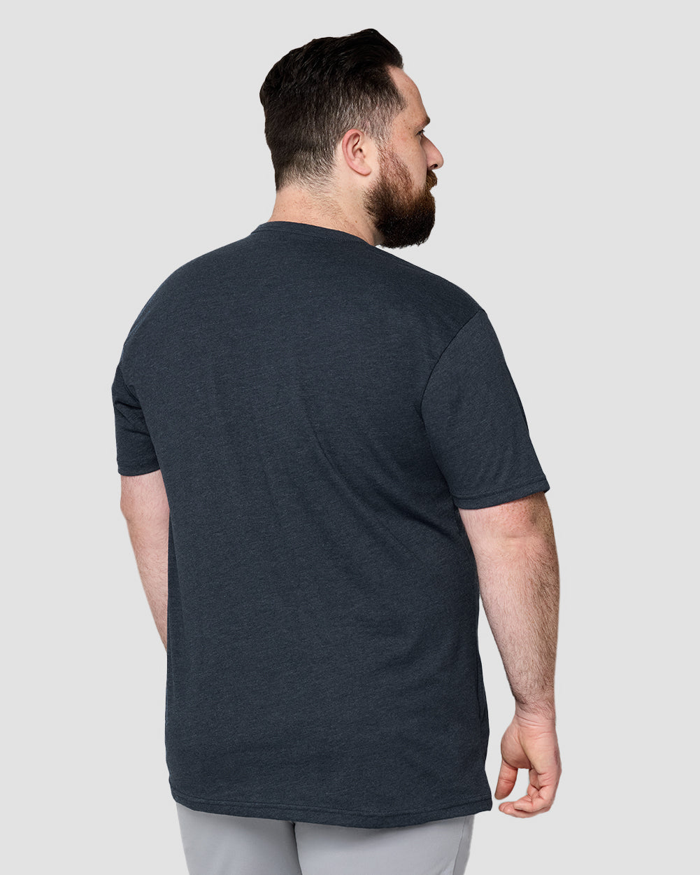Basic Pure Color Cotton T-shirt Tee for Men