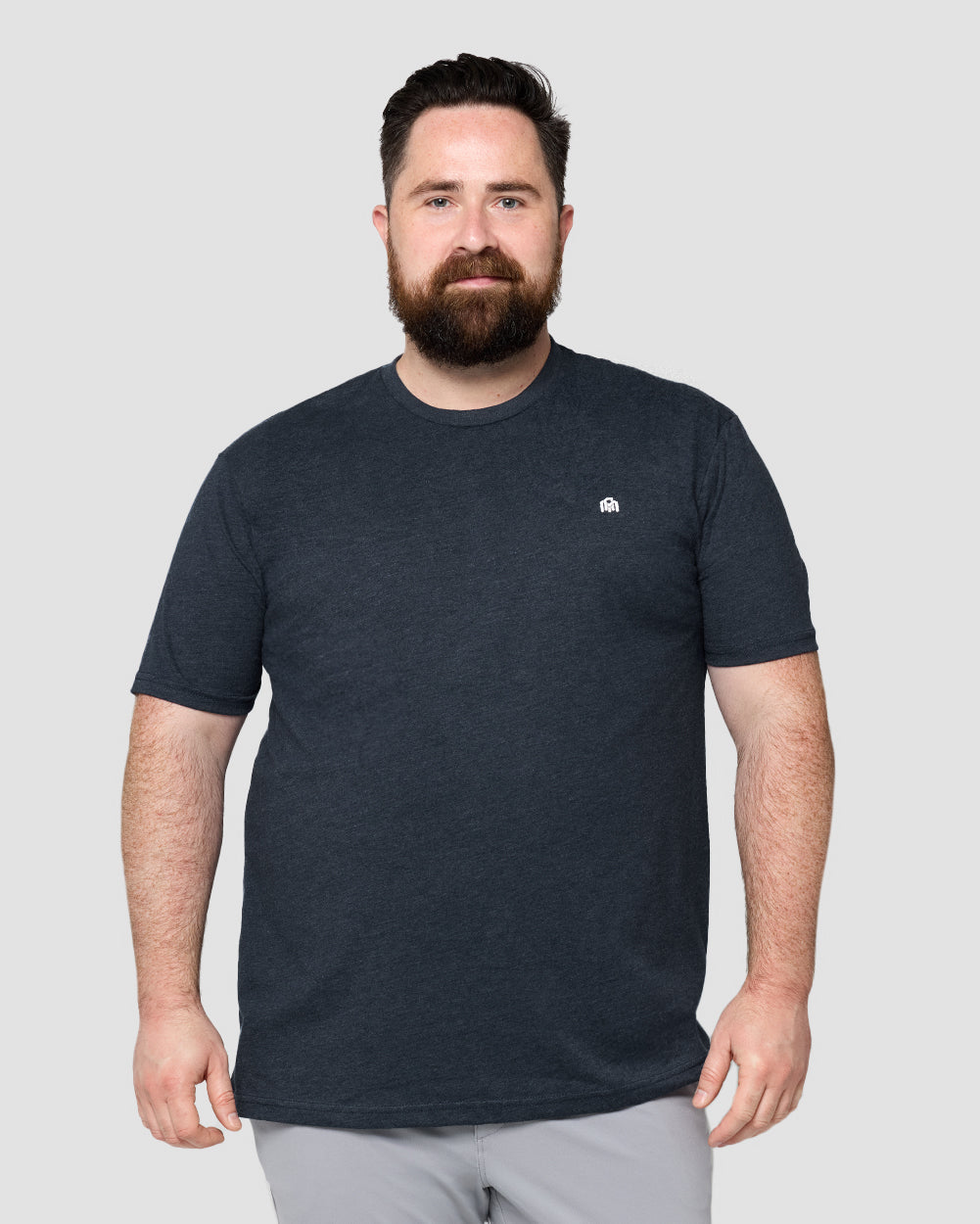 Basic Pure Color Cotton T-shirt Tee for Men