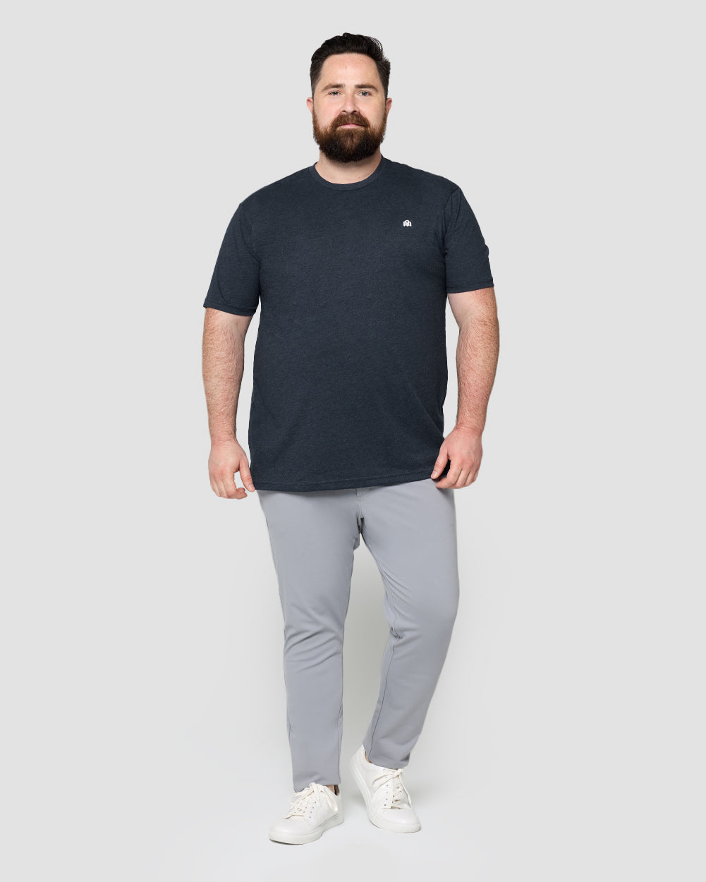 Basic Pure Color Cotton T-shirt Tee for Men