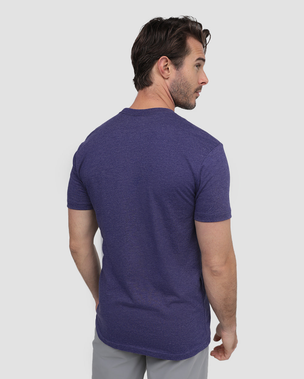 Basic Pure Color Cotton T-shirt Tee for Men