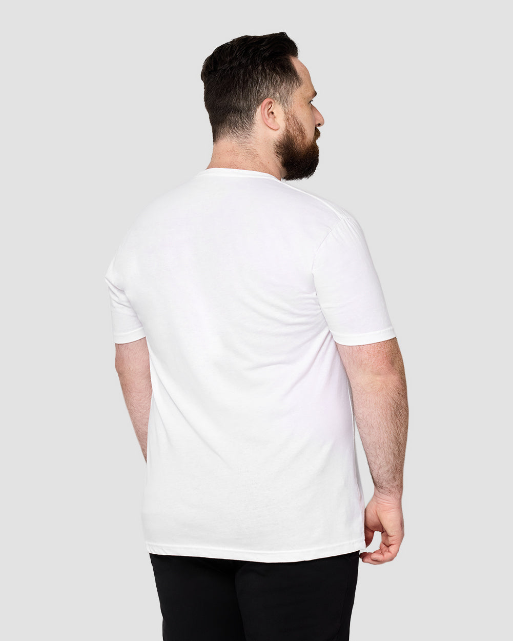 Basic Pure Color Cotton T-shirt Tee for Men