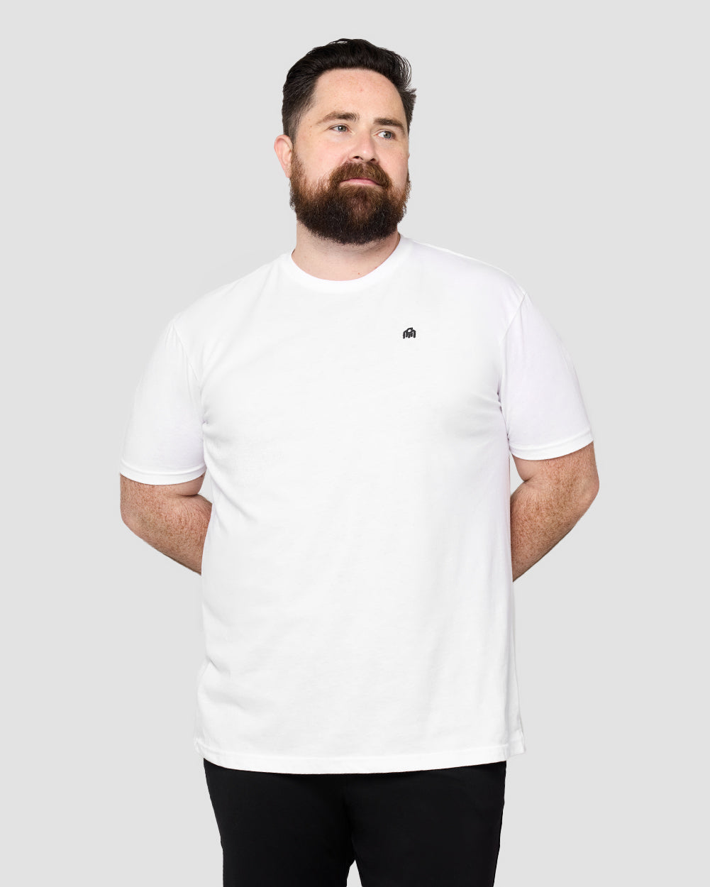 Basic Pure Color Cotton T-shirt Tee for Men