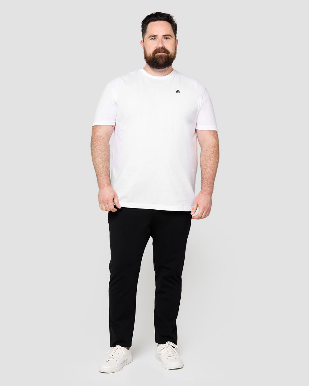 Basic Pure Color Cotton T-shirt Tee for Men