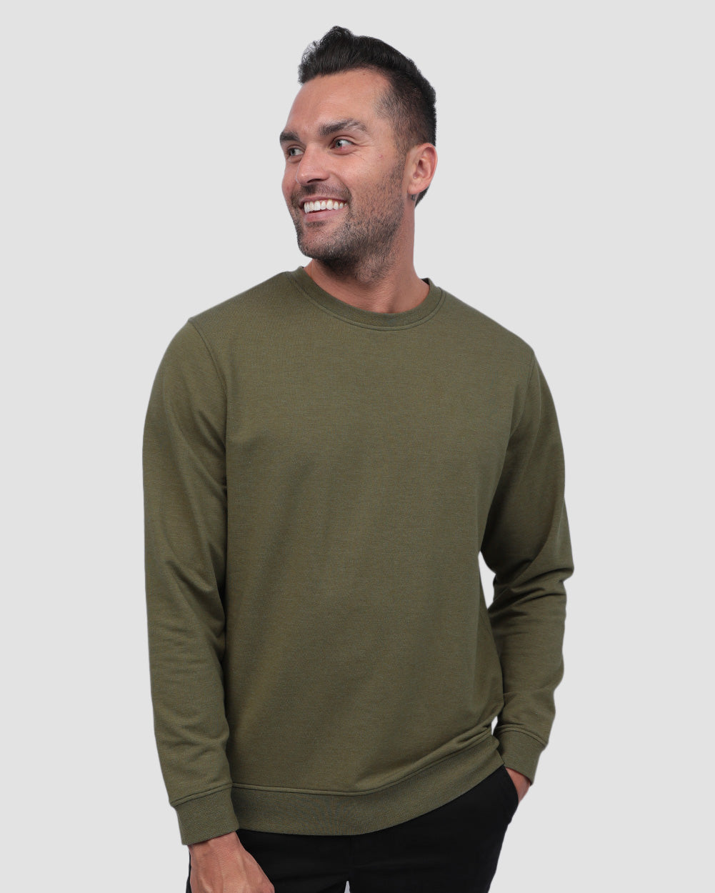 Crewneck Sweatshirt Green Shirt for Men