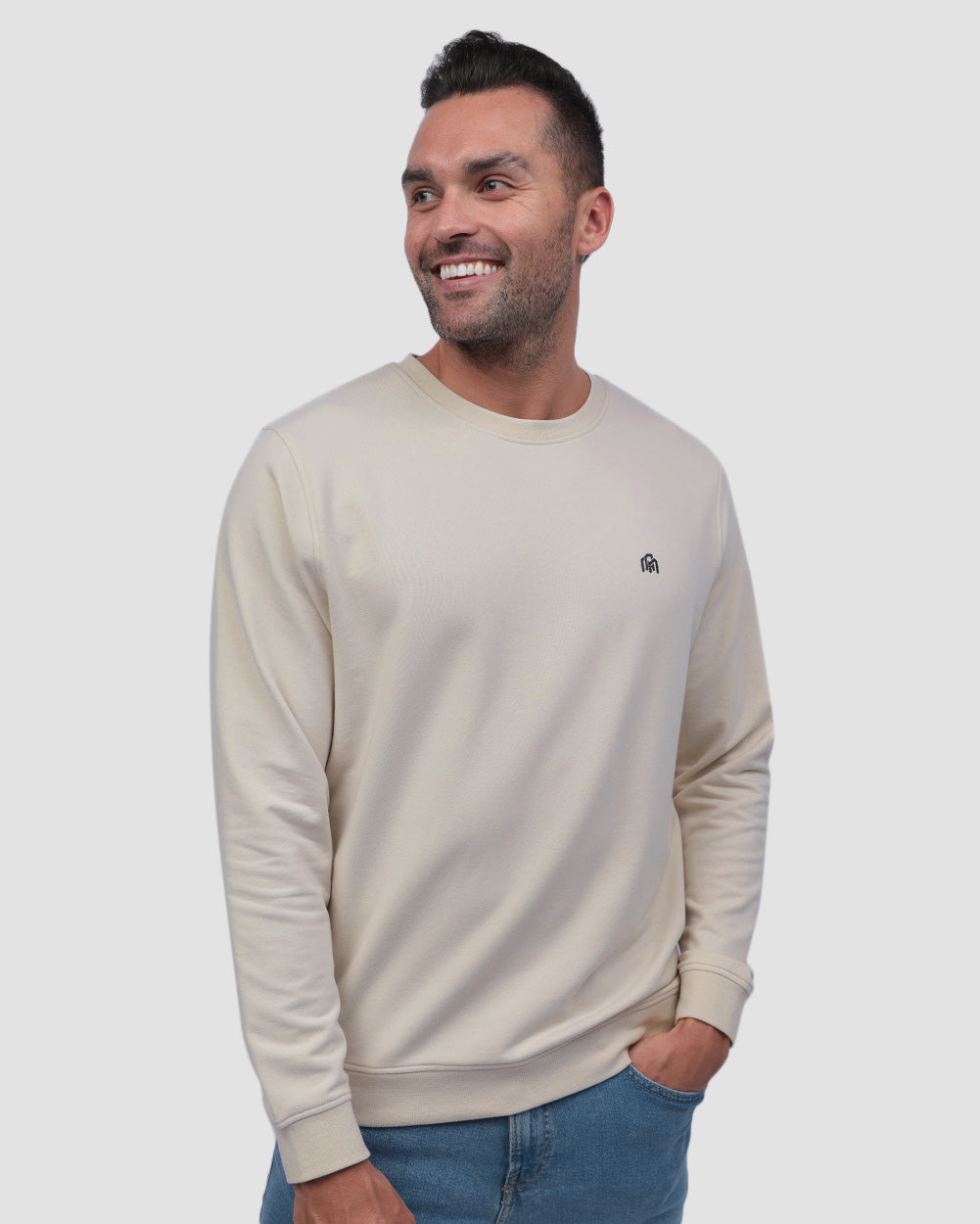 Mens Crewneck Sweatshirt Classic Fit Fleece Pullover Casual Long Sleeve Shirt