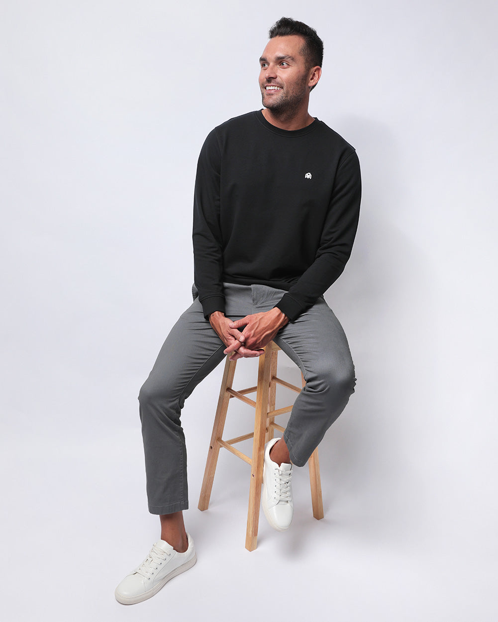 Mens Crewneck Sweatshirt Classic Fit Fleece Pullover Casual Long Sleeve Shirt