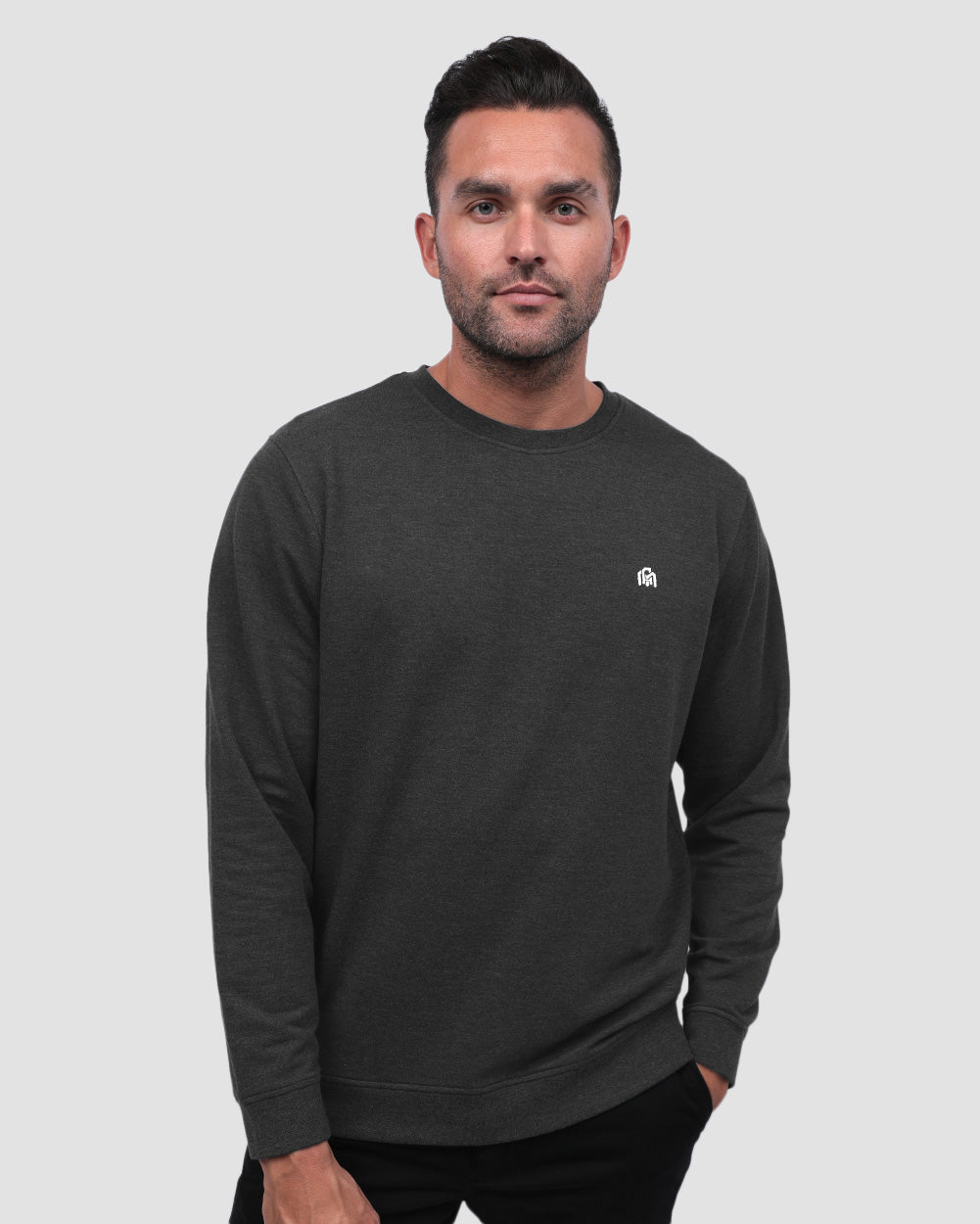 Mens Crewneck Sweatshirt Classic Fit Fleece Pullover Casual Long Sleeve Shirt