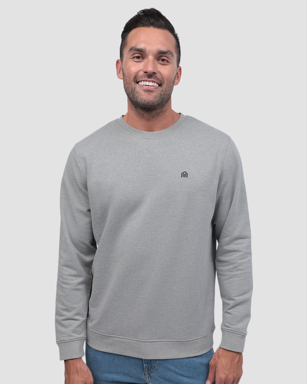 Mens Crewneck Sweatshirt Classic Fit Fleece Pullover Casual Long Sleeve Shirt