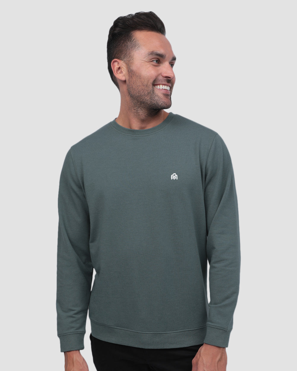 Mens Crewneck Sweatshirt Classic Fit Fleece Pullover Casual Long Sleeve Shirt