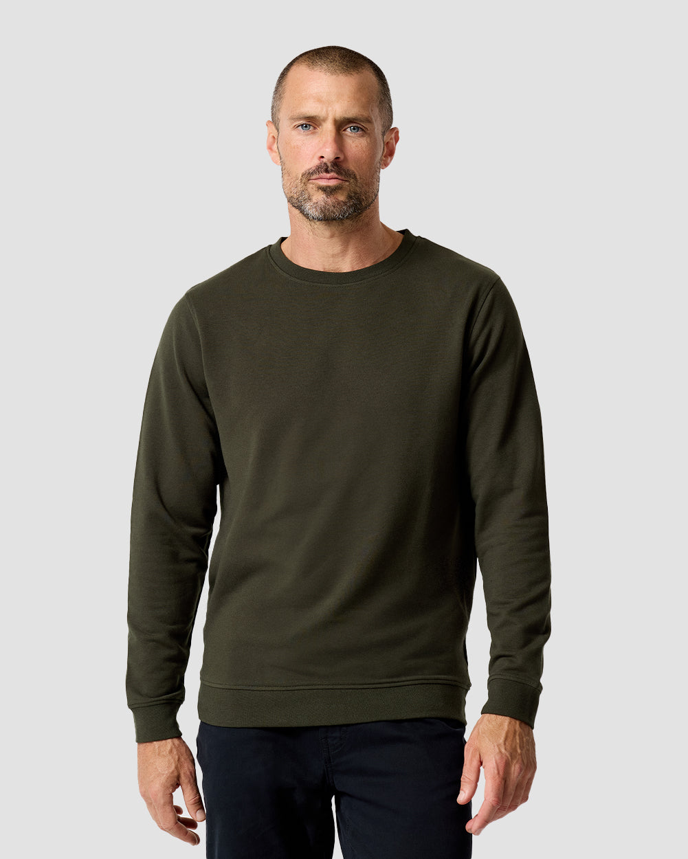 Crewneck Sweatshirt Green Shirt for Men