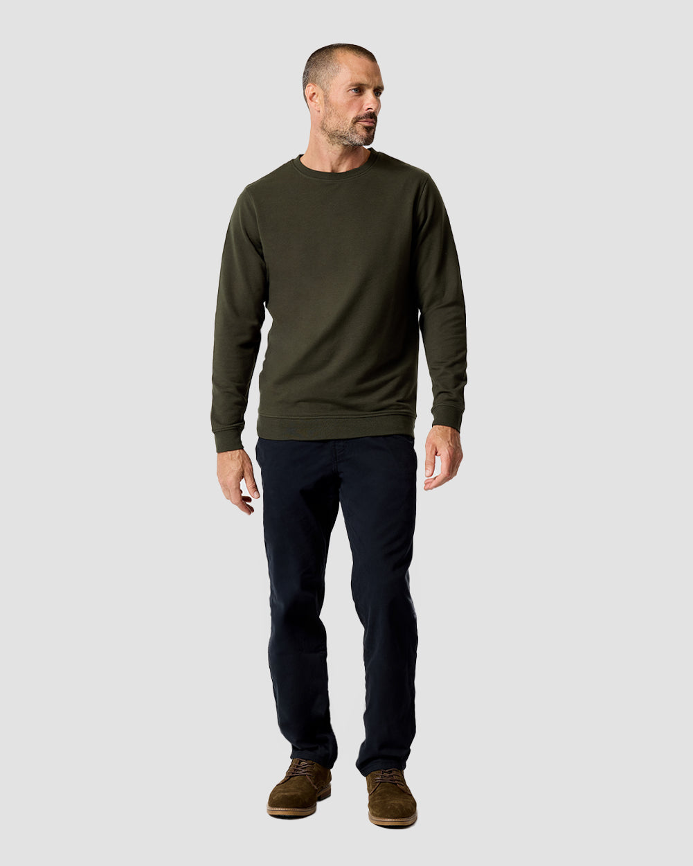Crewneck Sweatshirt Green Shirt for Men
