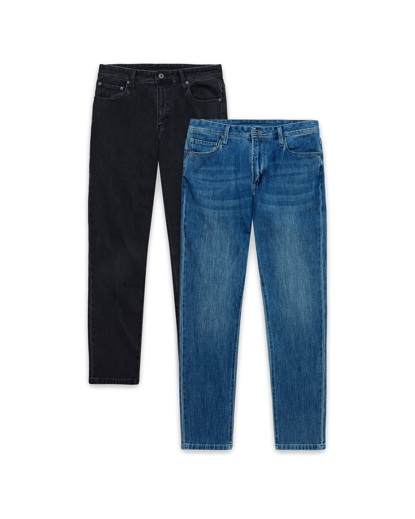 2 Pack Legacy Stretch Denim Jeans for Men Classic Fit Durable Denim