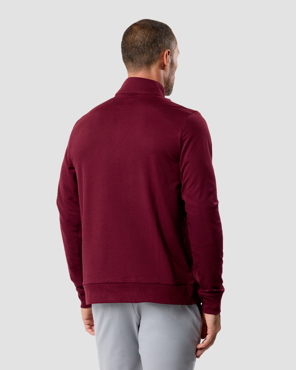 Mens Quarter Zip Tee Lightweight Long Sleeve Athletic Shirt Casual Pullover Top