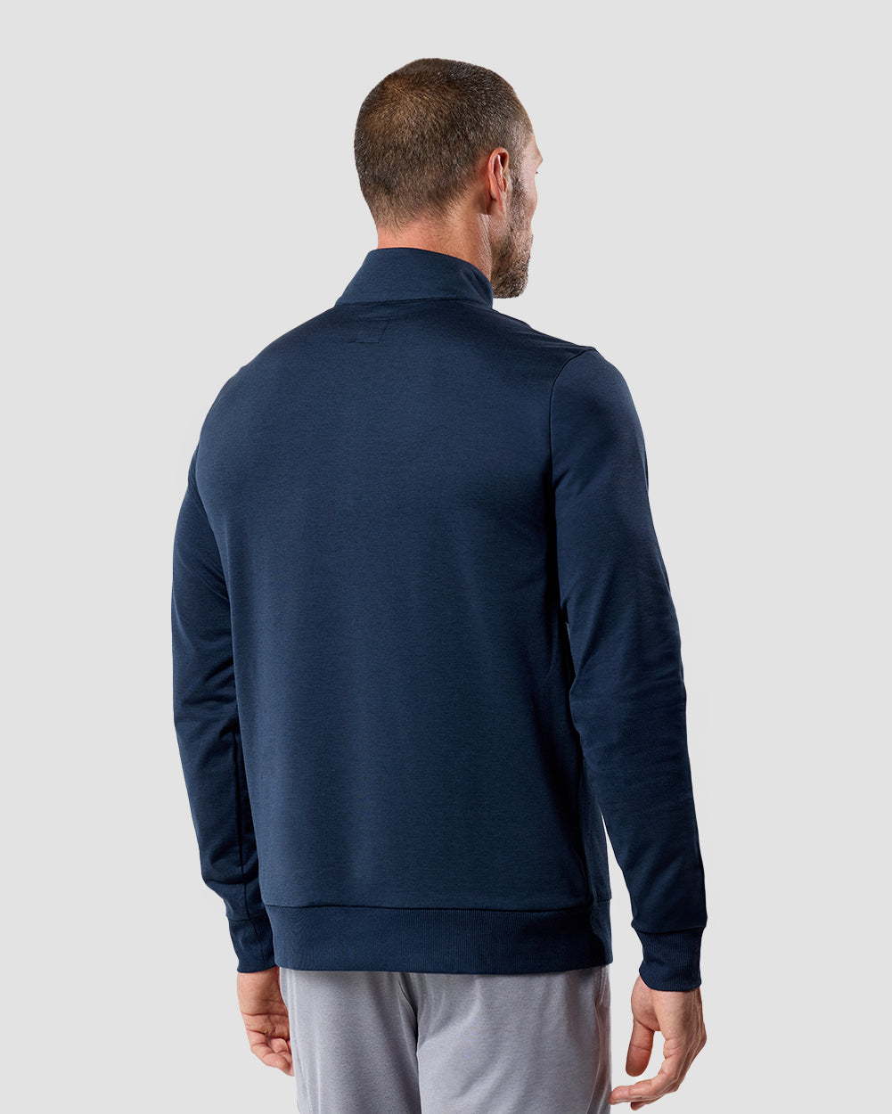 Mens Quarter Zip Tee Lightweight Long Sleeve Athletic Shirt Casual Pullover Top