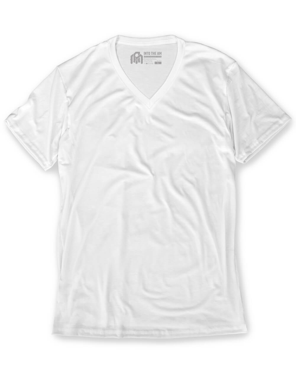 V-Neck Tee Cotton Black T-shirt for Men