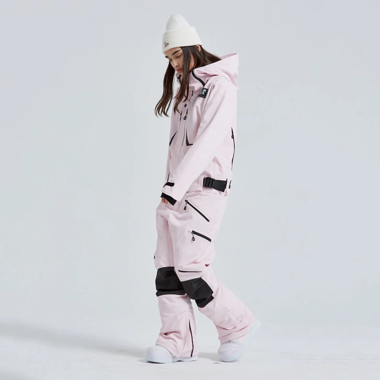 Women’s One Piece Hooded Ski Suit Winter Snowsuit Jumpsuit