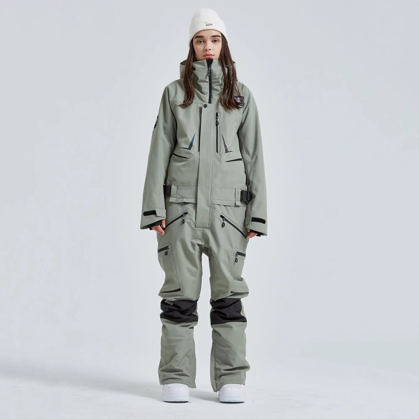 Women’s One Piece Hooded Ski Suit Winter Snowsuit Jumpsuit