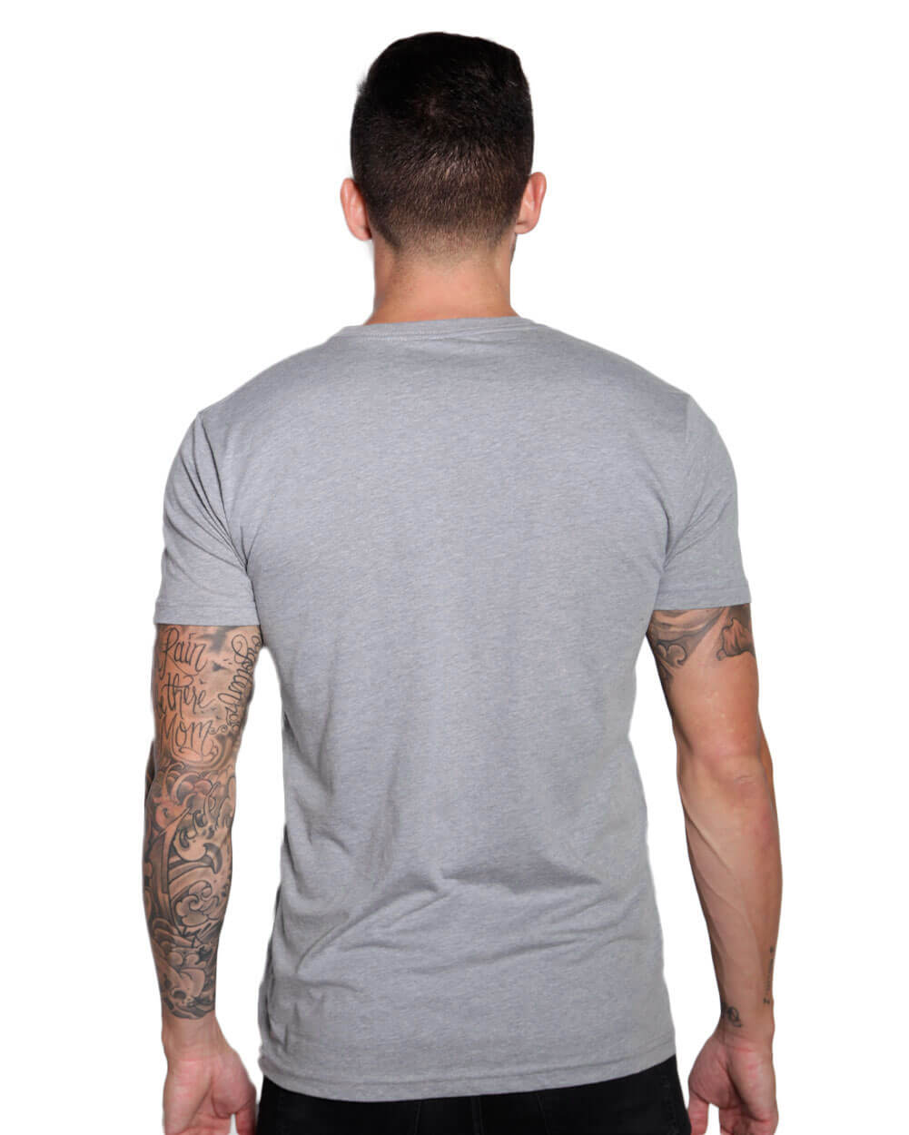 V-Neck Tee Cotton Black T-shirt for Men