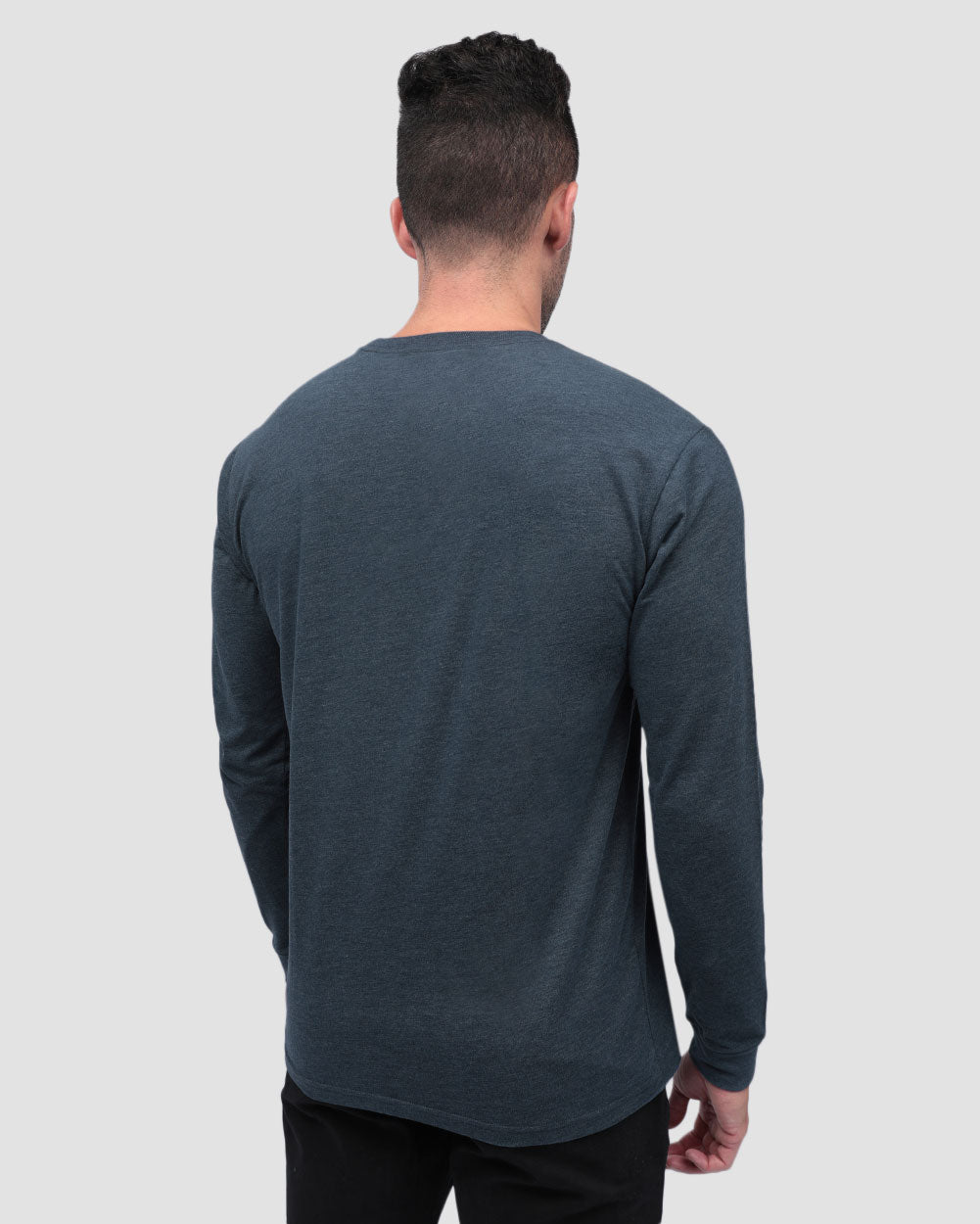 Long Sleeve Tee Mens Essential Solid Tee Lightweight Breathable Comfy Fit