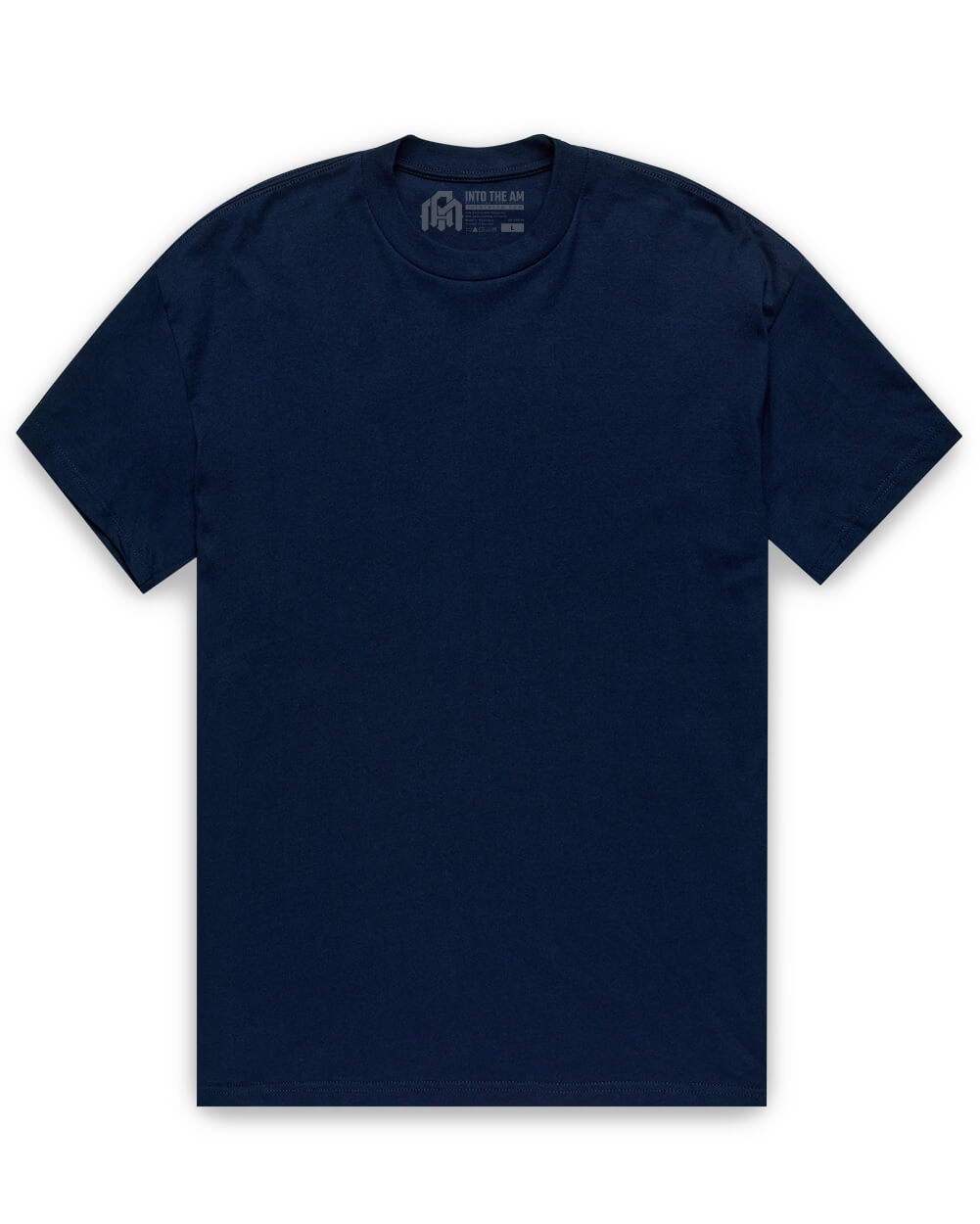 Minimalist Mens T Shirt Classic Fit Solid Color Daily Wear Black