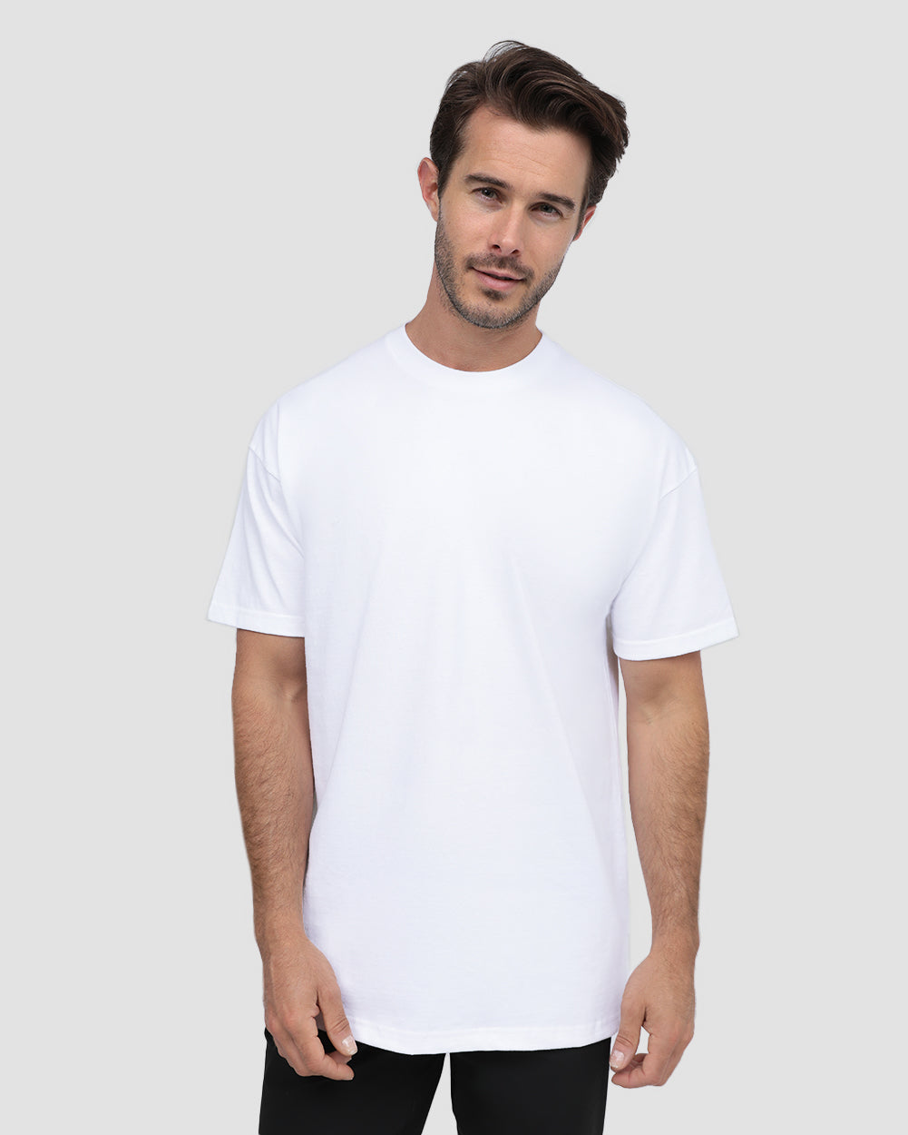 Minimalist Mens T Shirt Classic Fit Solid Color Daily Wear Black