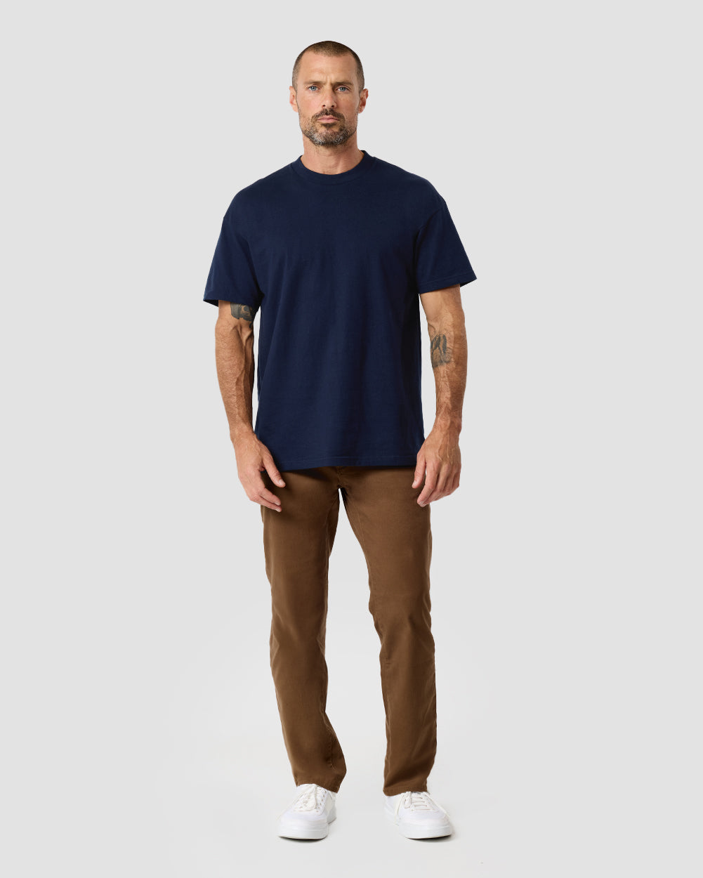 Minimalist Mens T Shirt Classic Fit Solid Color Daily Wear Black