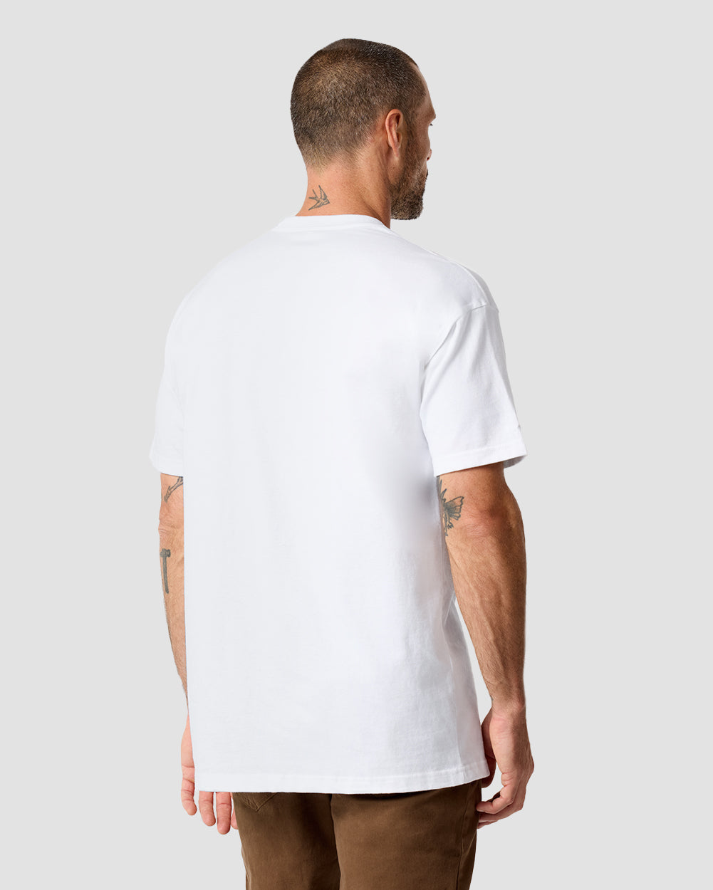 Minimalist Mens T Shirt Classic Fit Solid Color Daily Wear Black
