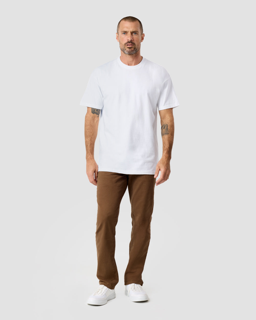Minimalist Mens T Shirt Classic Fit Solid Color Daily Wear Black
