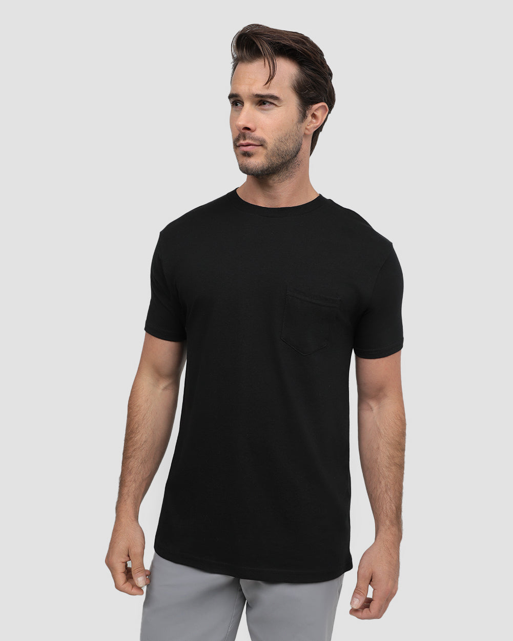 Mens Pocket T Shirt Classic Solid Color Casual Tee