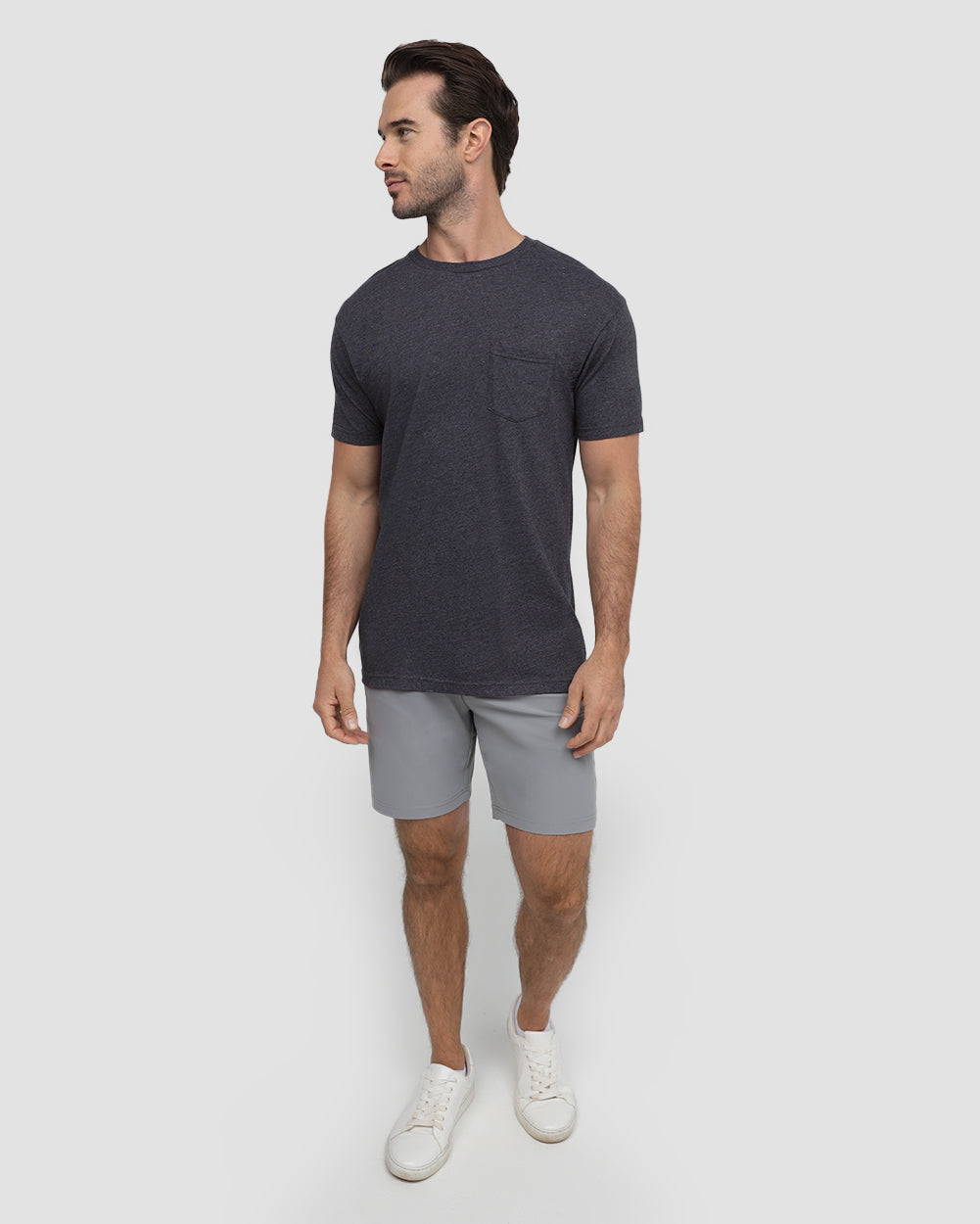 Mens Pocket T Shirt Classic Solid Color Casual Tee