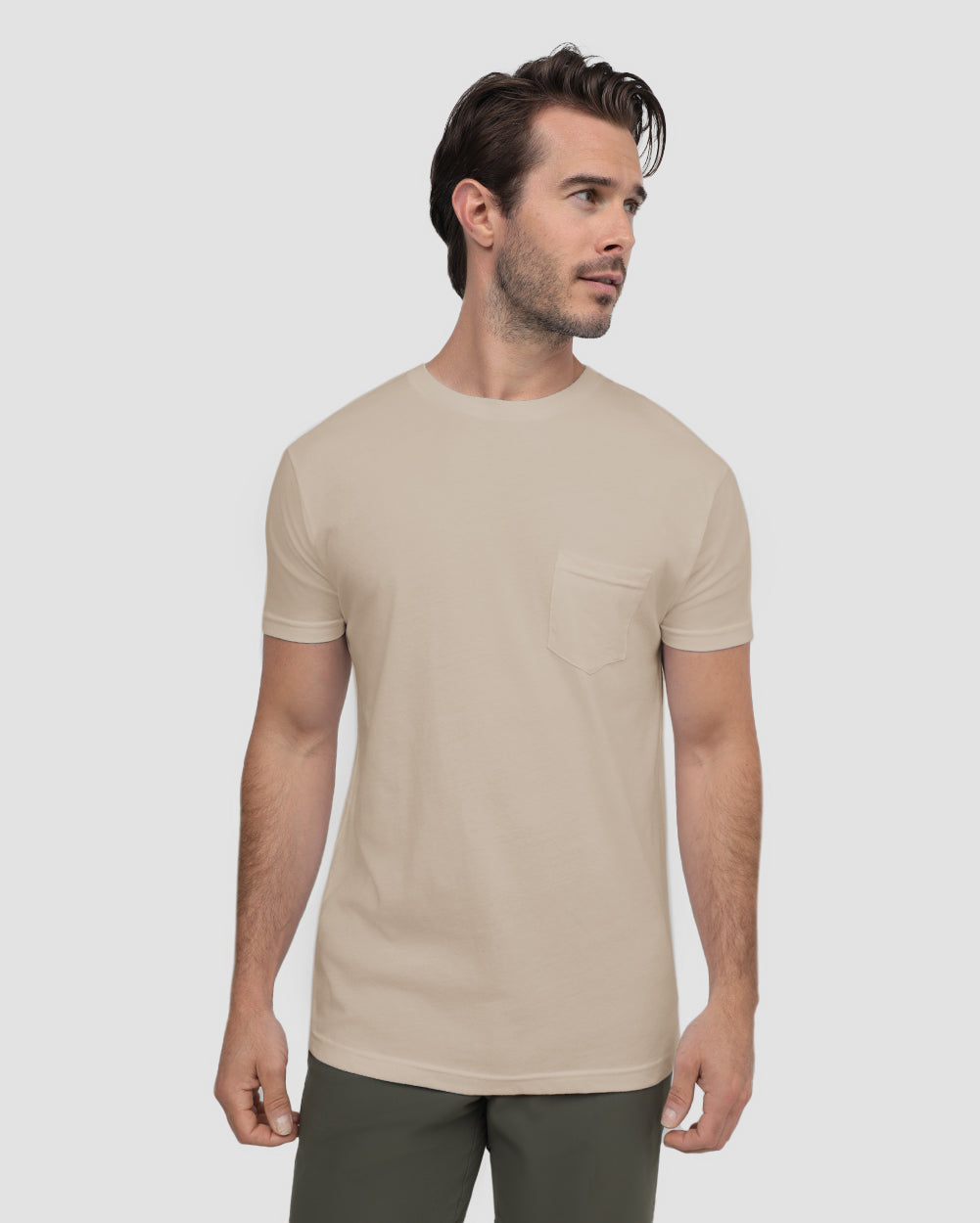 Mens Pocket T Shirt Classic Solid Color Casual Tee