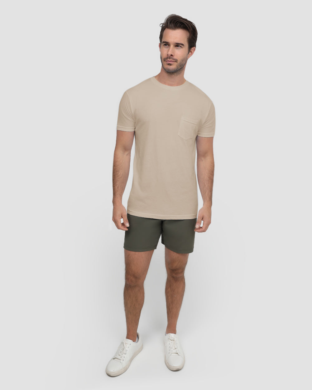 Mens Pocket T Shirt Classic Solid Color Casual Tee