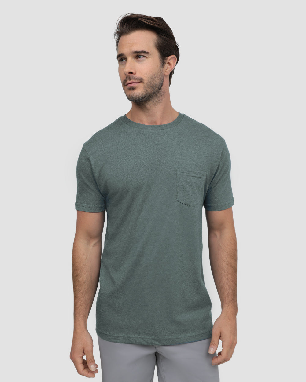 Mens Pocket T Shirt Classic Solid Color Casual Tee