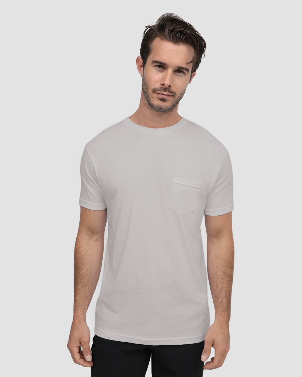 Mens Pocket T Shirt Classic Solid Color Casual Tee