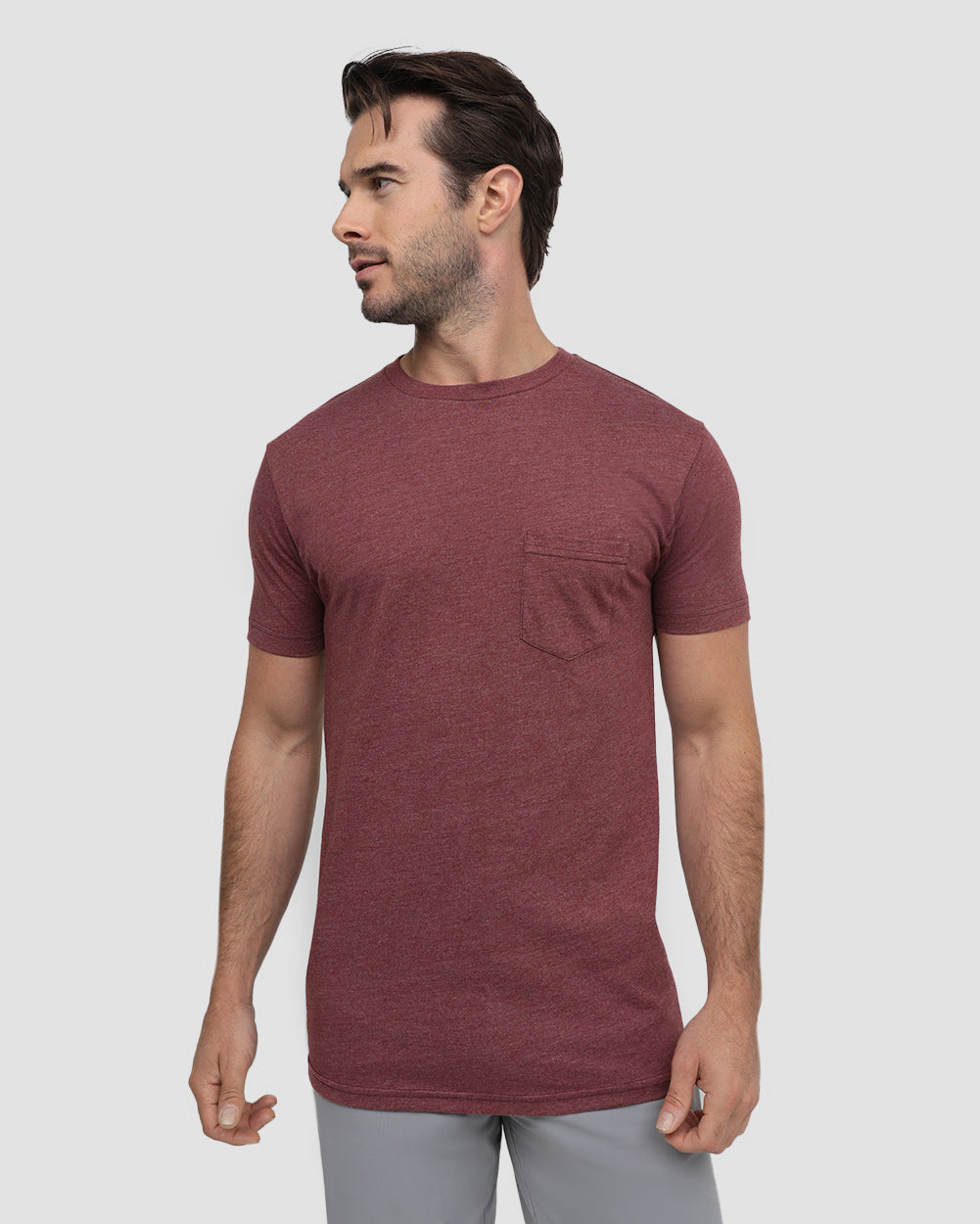 Mens Pocket T Shirt Classic Solid Color Casual Tee