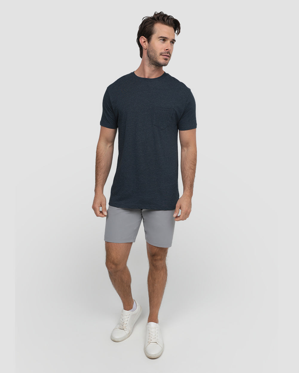 Mens Pocket T Shirt Classic Solid Color Casual Tee
