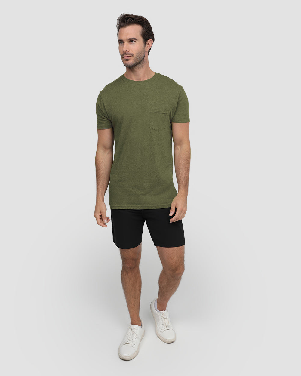 Mens Pocket T Shirt Classic Solid Color Casual Tee