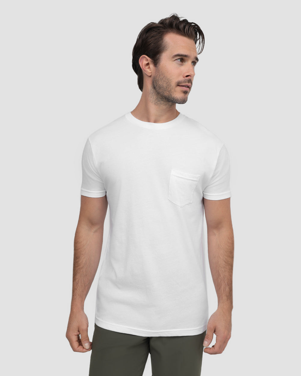 Mens Pocket T Shirt Classic Solid Color Casual Tee