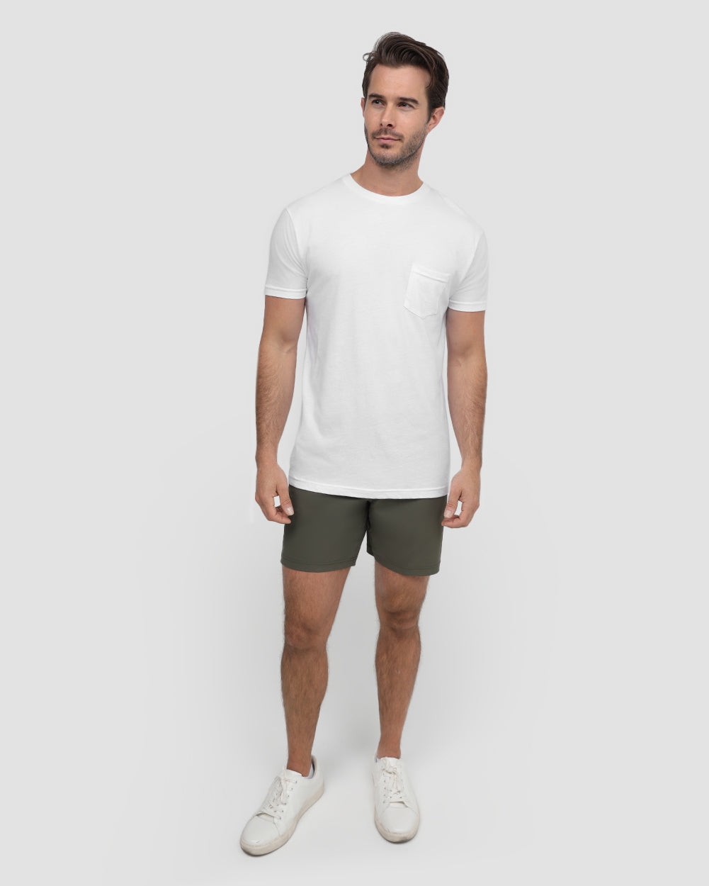 Mens Pocket T Shirt Classic Solid Color Casual Tee