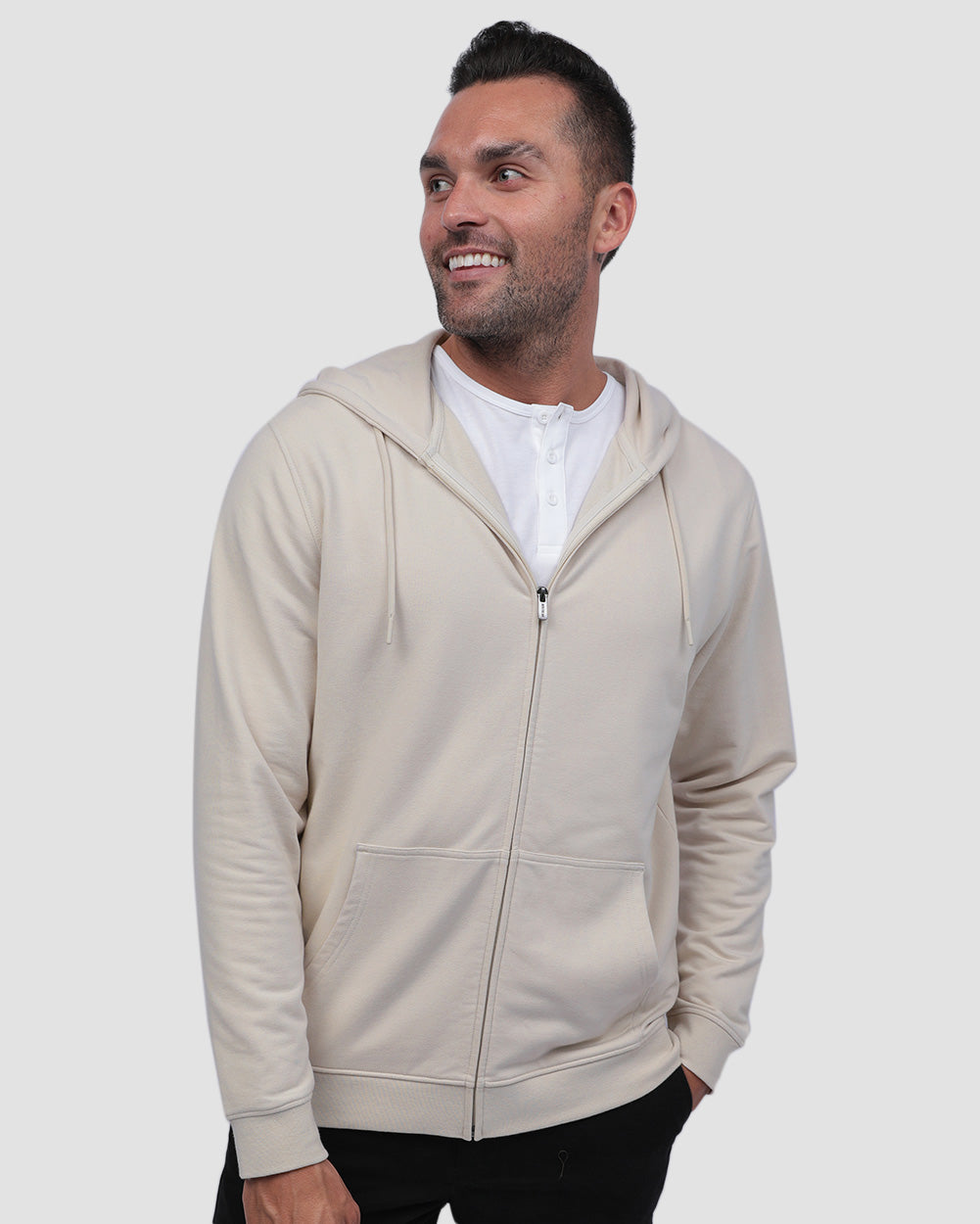 Mens Zip Up Hoodie Casual Fleece Jacket with Front Pockets Long Sleeve Sweatshirt